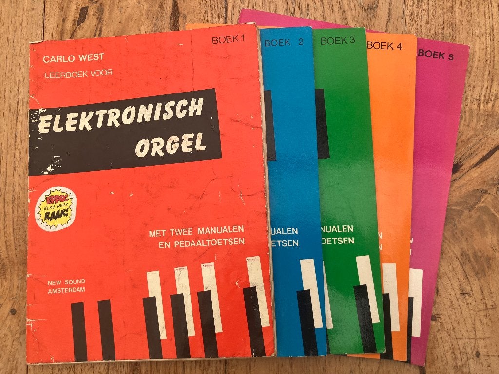 Elektronisch orgel leerboeken Carlo West, Orgel, Gebruikt, Verzenden, Les of Cursus
