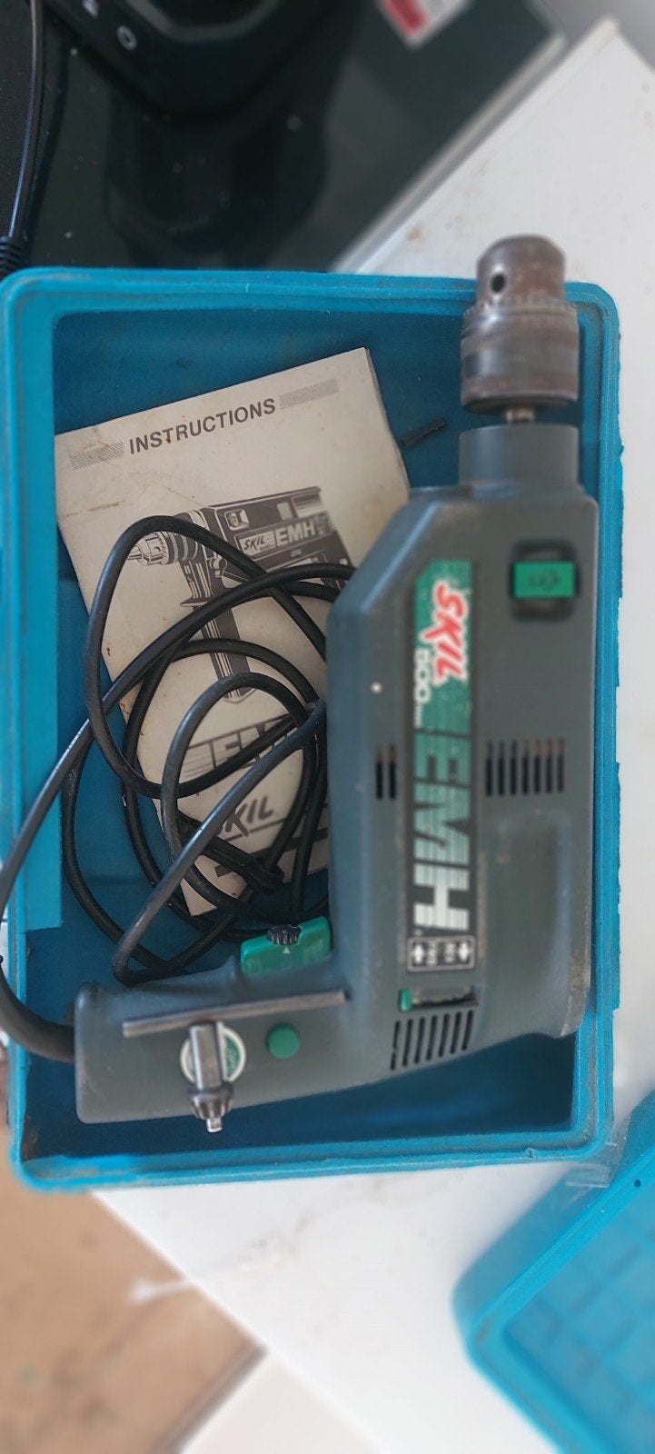 Skil EMH 600 Boormachine met instructies, Ophalen of Verzenden, Gebruikt, 600 watt of meer, Boormachine