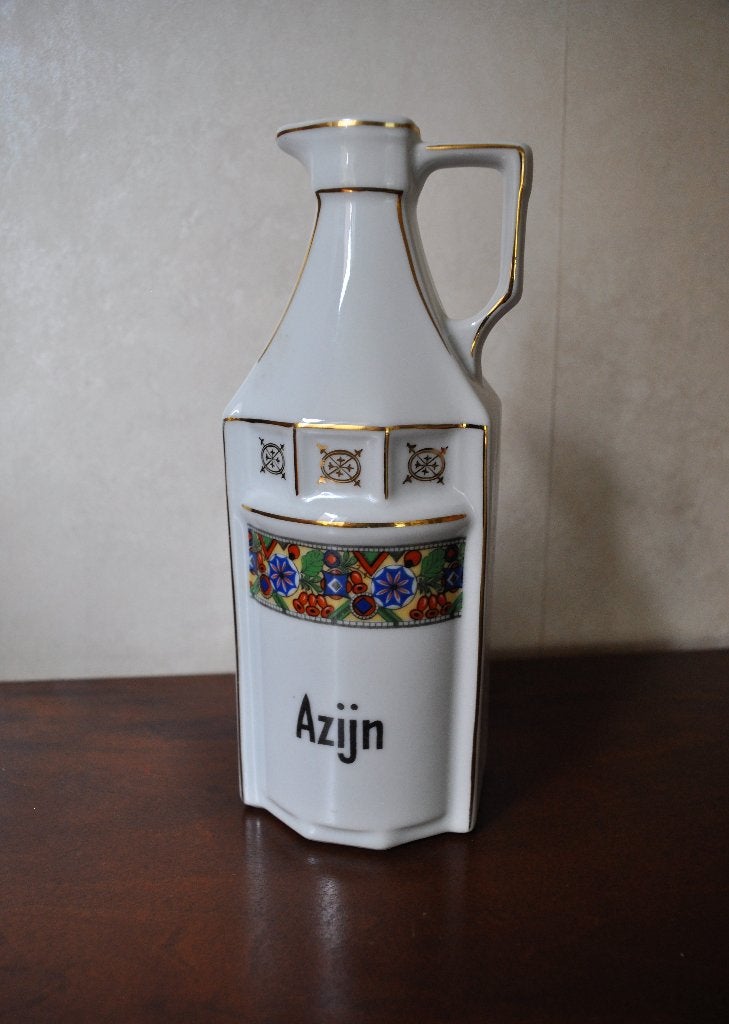 Oude Azijnfles Porselein 22 cm, Ophalen of Verzenden