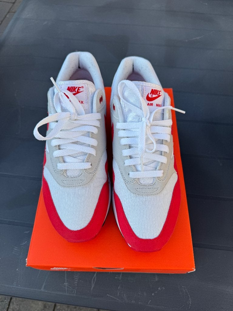 Nike Air Max 1 Anniversary Red 2017 US9 - 42,5 – 9/10, Overige kleuren, Nike, Ophalen of Verzenden, Sneakers of Gympen