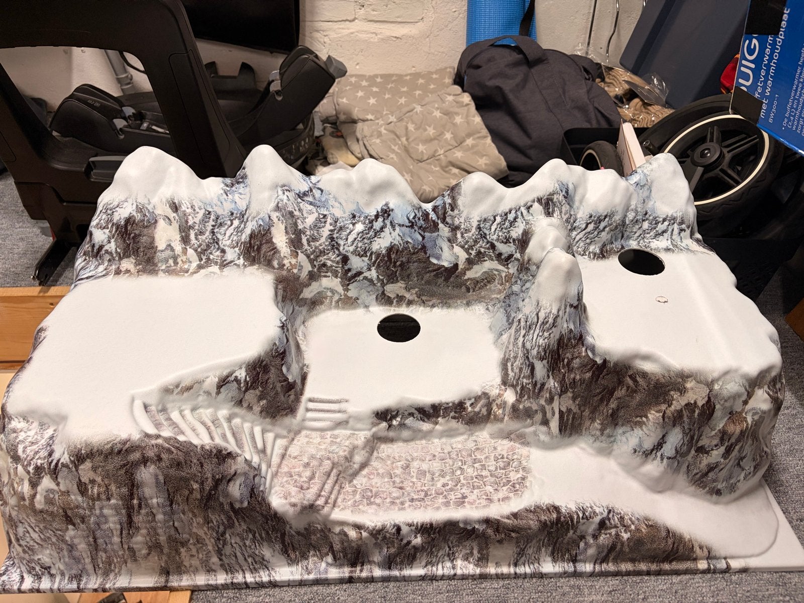 My Village Dolomieten 78x38 cm - Winterlandschap, Ophalen, Gebruikt, Meerkleurig, Kunststof