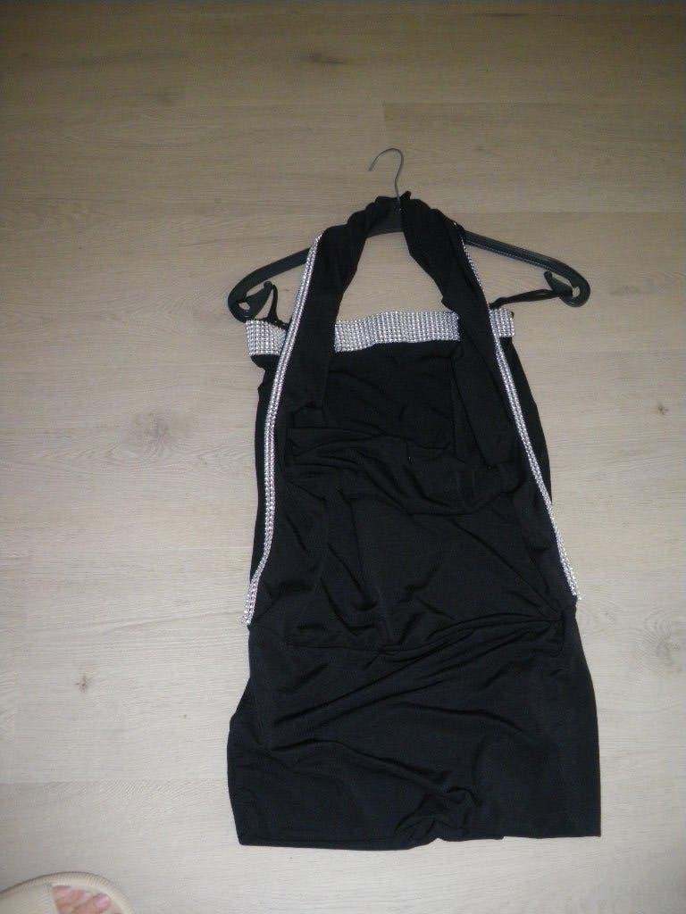 nieuw mooi zwart zomer halter topje siersteentjes smal only, Zwart, Nieuw, Ophalen of Verzenden, Maat 36 (S)