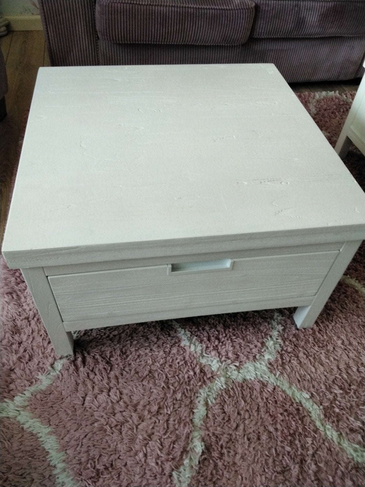 Te koop witte salontafel/bijzettafel., Ophalen of Verzenden, Zo goed als nieuw, 50 tot 100 cm, 50 tot 75 cm