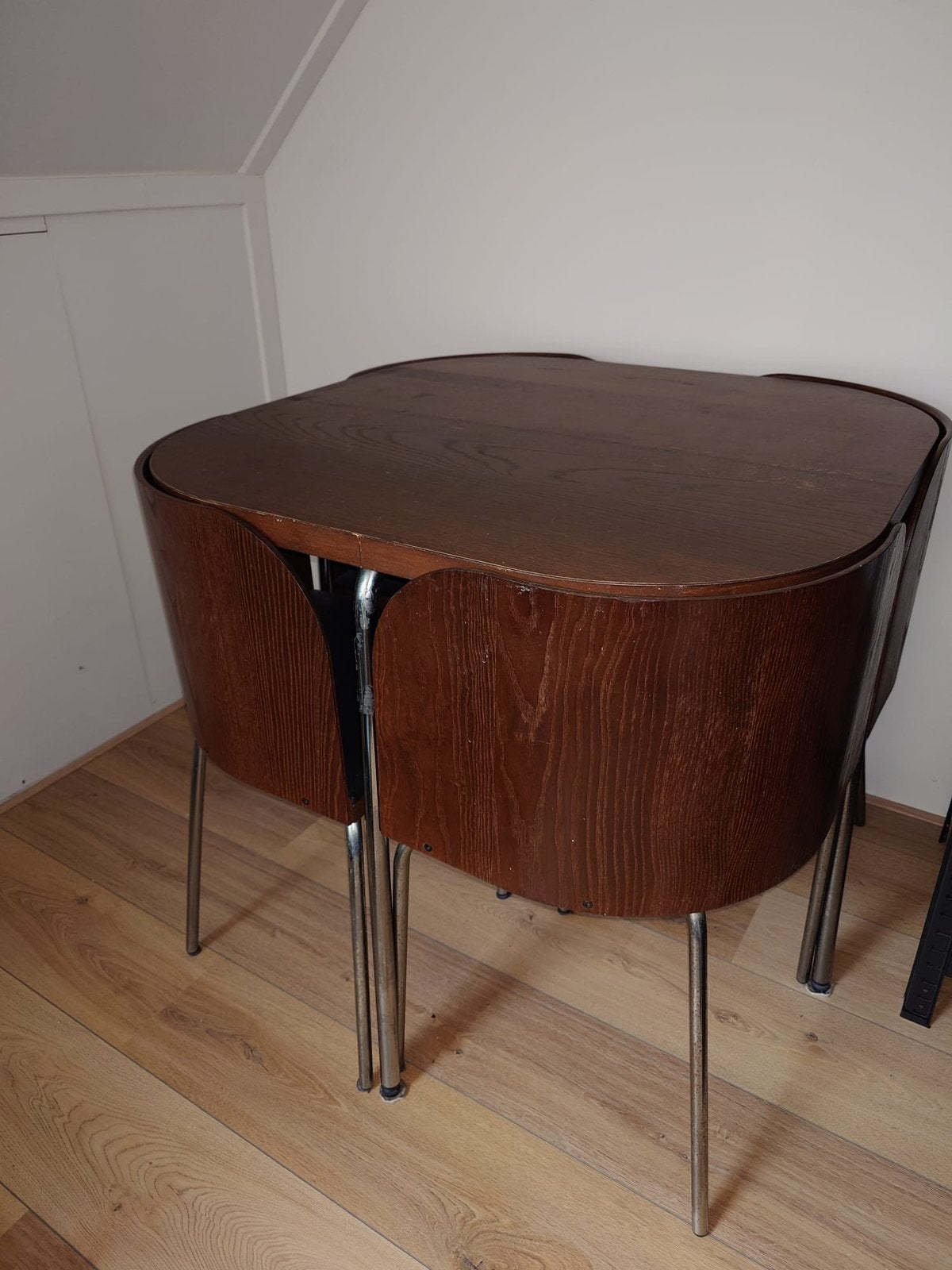 IKEA Fusion tafelset | 4 stoelen, Ophalen, Scandinavisch design, Gebruikt, 50 tot 100 cm