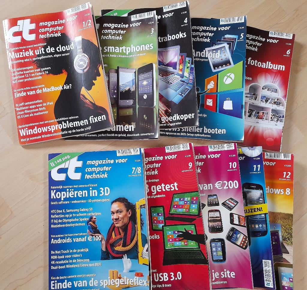 JAARGANG C´T MAGAZINE VOOR COMPUTER EN TECHNIEK 2012, Boeken, Tijdschriften en Kranten, Ophalen of Verzenden, Zo goed als nieuw