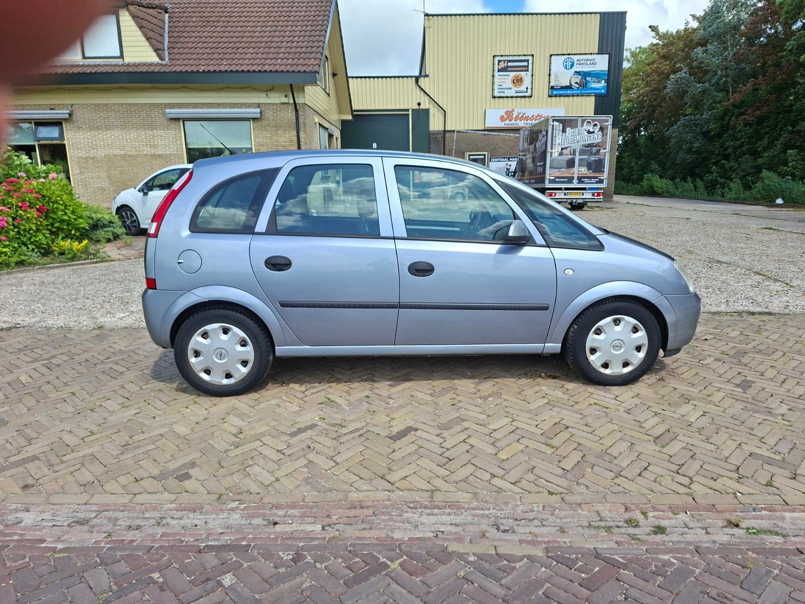 Opel Meriva 1.6 8V 2004 Grijs, Auto's, 4 cilinders, Origineel Nederlands, 1200 kg, Handgeschakeld
