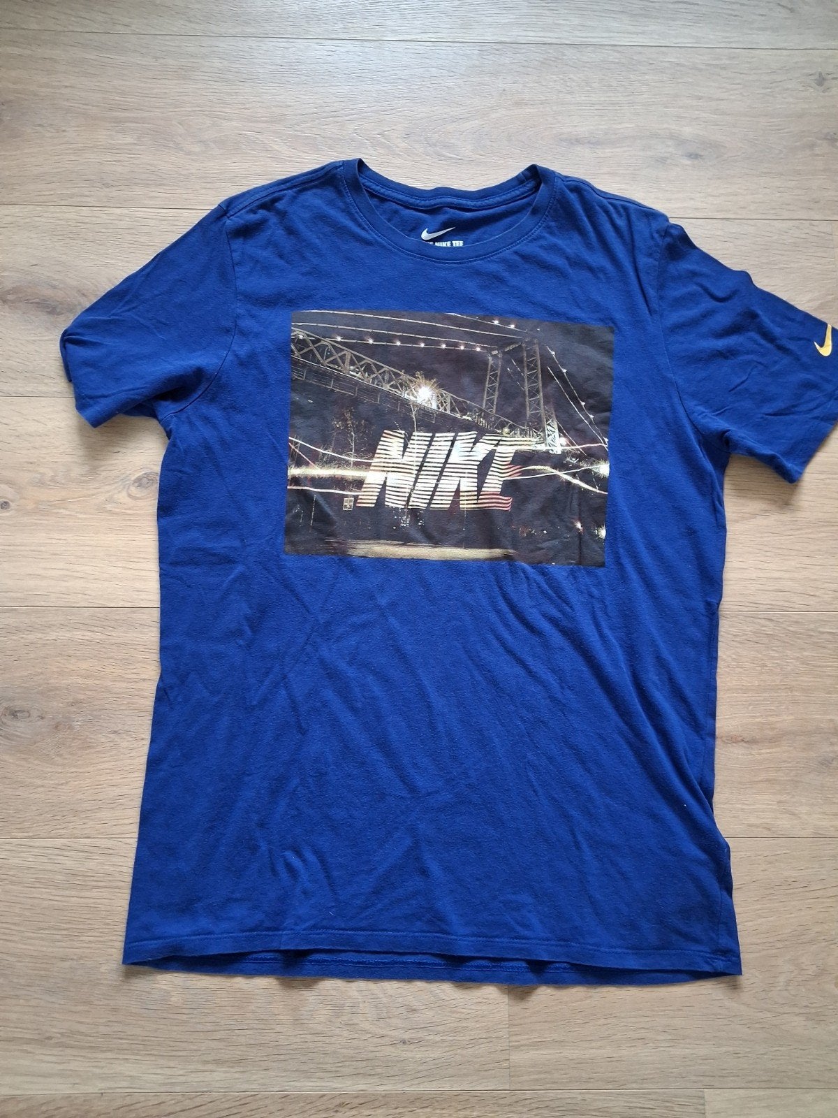 Nike T-shirt Blauw Maat L - Katoen met Print, Kleding | Heren, T-shirts, Maat 52/54 (L), Blauw, Nike, Ophalen of Verzenden