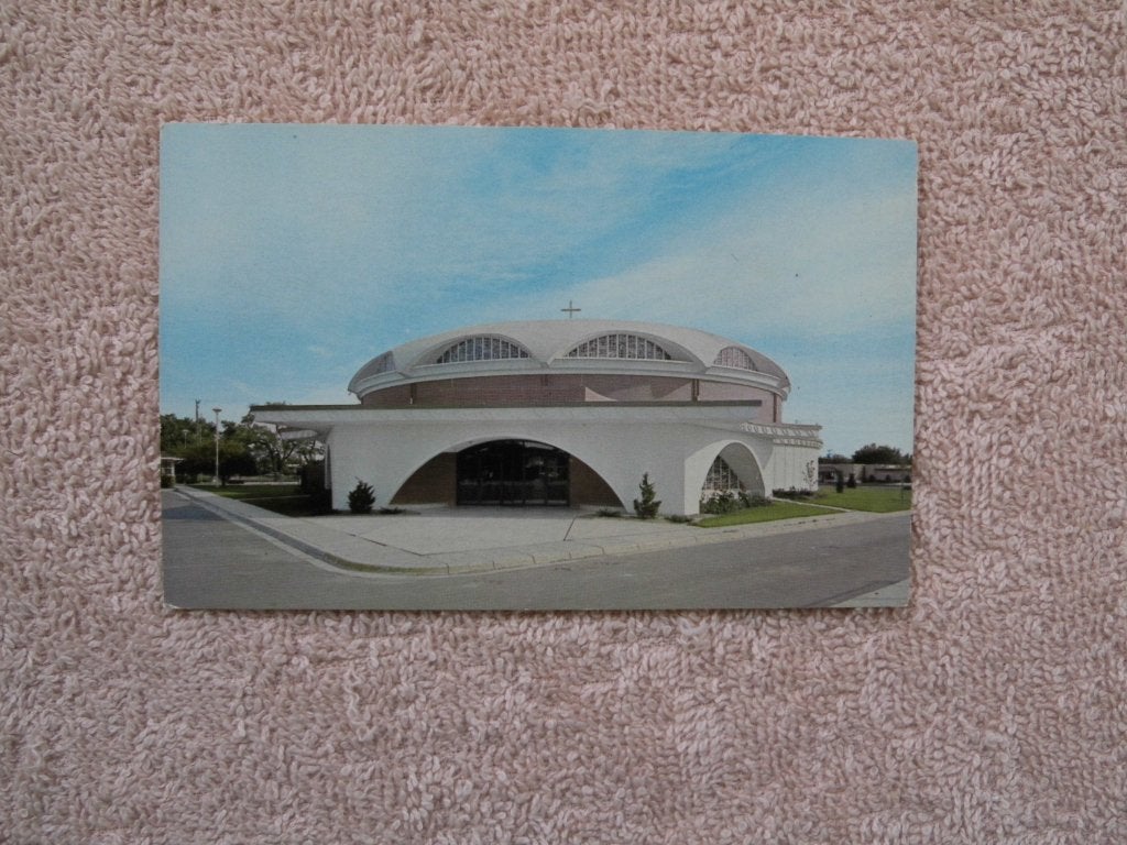 4 maal kerk in Amerika U.S.A., Verzamelen, Ansichtkaarten | Buitenland, Ophalen of Verzenden, 1940 tot 1960, Buiten Europa