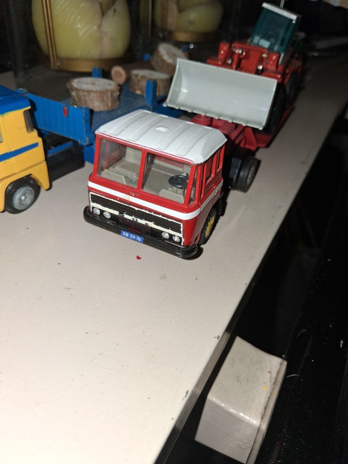 DAF 2600 met dieplader en O&K L30 shovel (jaren '60), Overige merken, Auto, 1:32 tot 1:50, Ophalen of Verzenden
