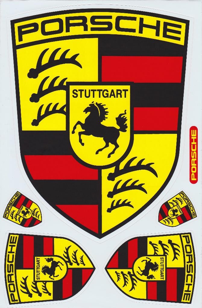 Porsche stickervel, Verzamelen, Stickers, Nieuw, Auto of Motor, Verzenden