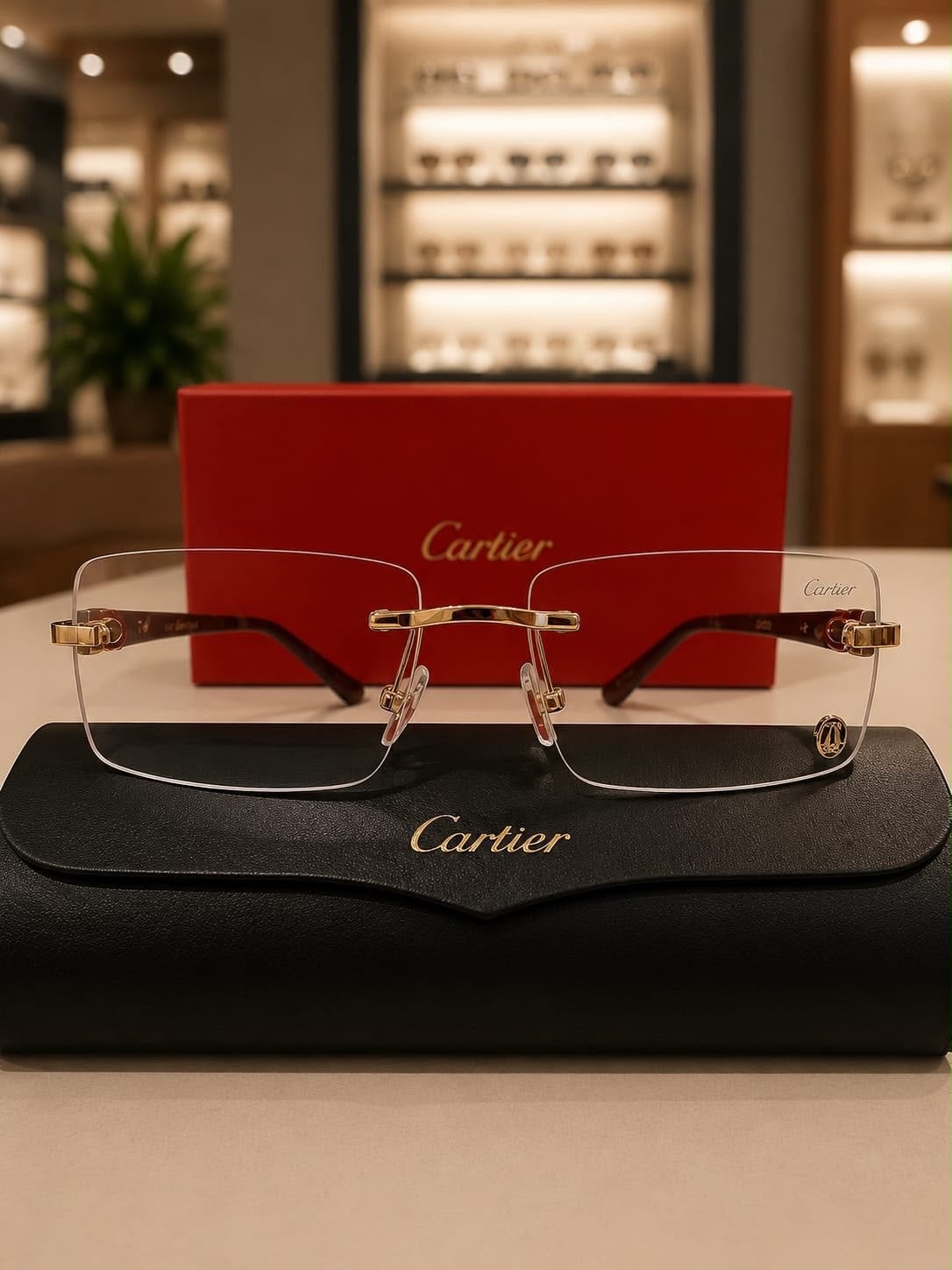 Cartier Bril - Nieuwstaat met doos en etui, Ophalen of Verzenden, Zo goed als nieuw, Bril, Overige merken