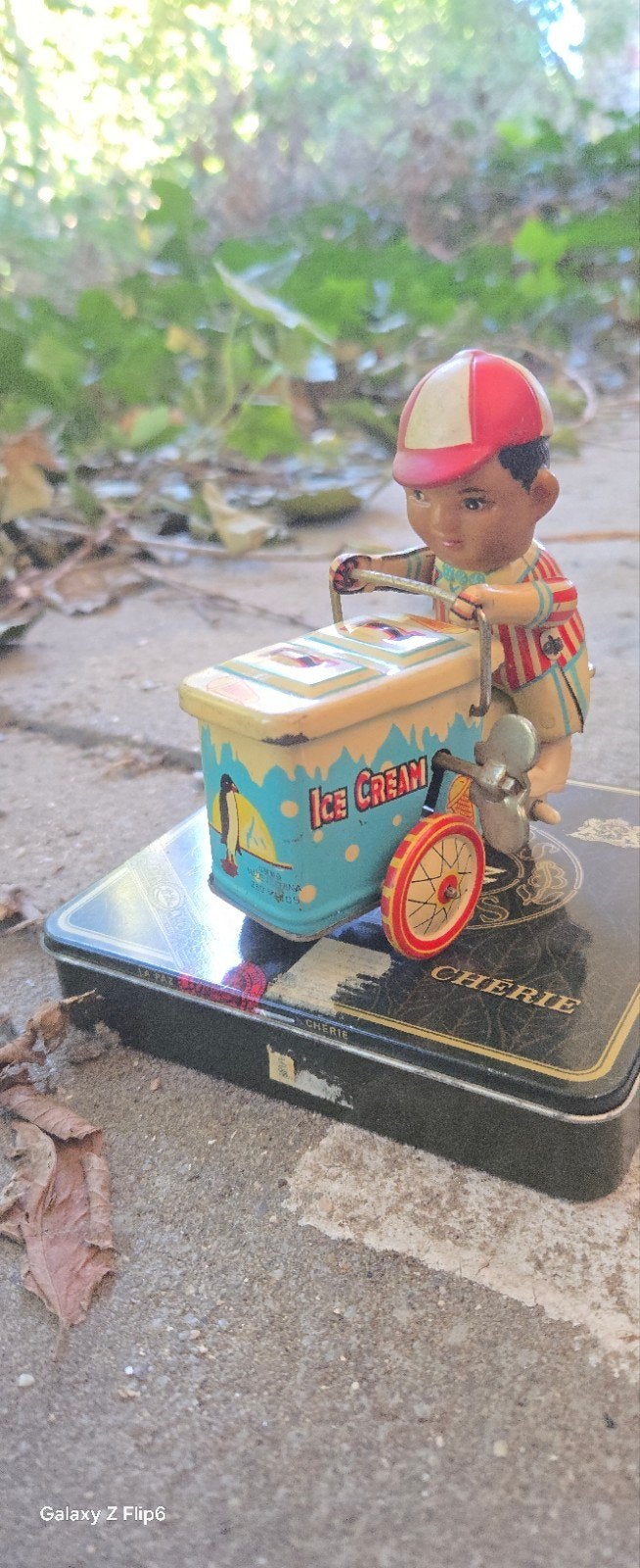 Vintage Blikken IJscowagen Speelgoed - Verzamelobject, Ophalen of Verzenden, Gebruikt, Jongen of Meisje