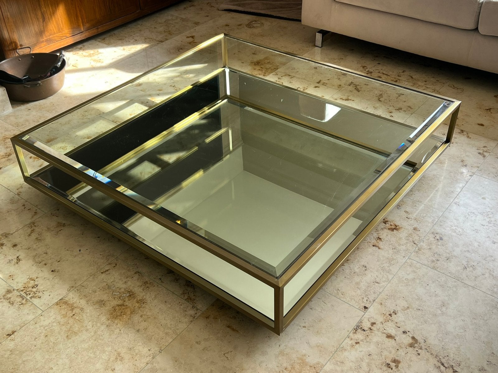 Eichholtz Tortona salontafel, Huis en Inrichting, Tafels | Salontafels, Ophalen, Gebruikt, 100 tot 150 cm, 50 tot 100 cm