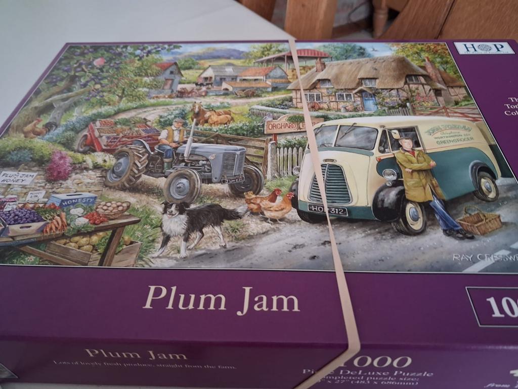 Plum Jam, Hobby en Vrije tijd, Denksport en Puzzels, Ophalen of Verzenden, 500 t/m 1500 stukjes, Zo goed als nieuw