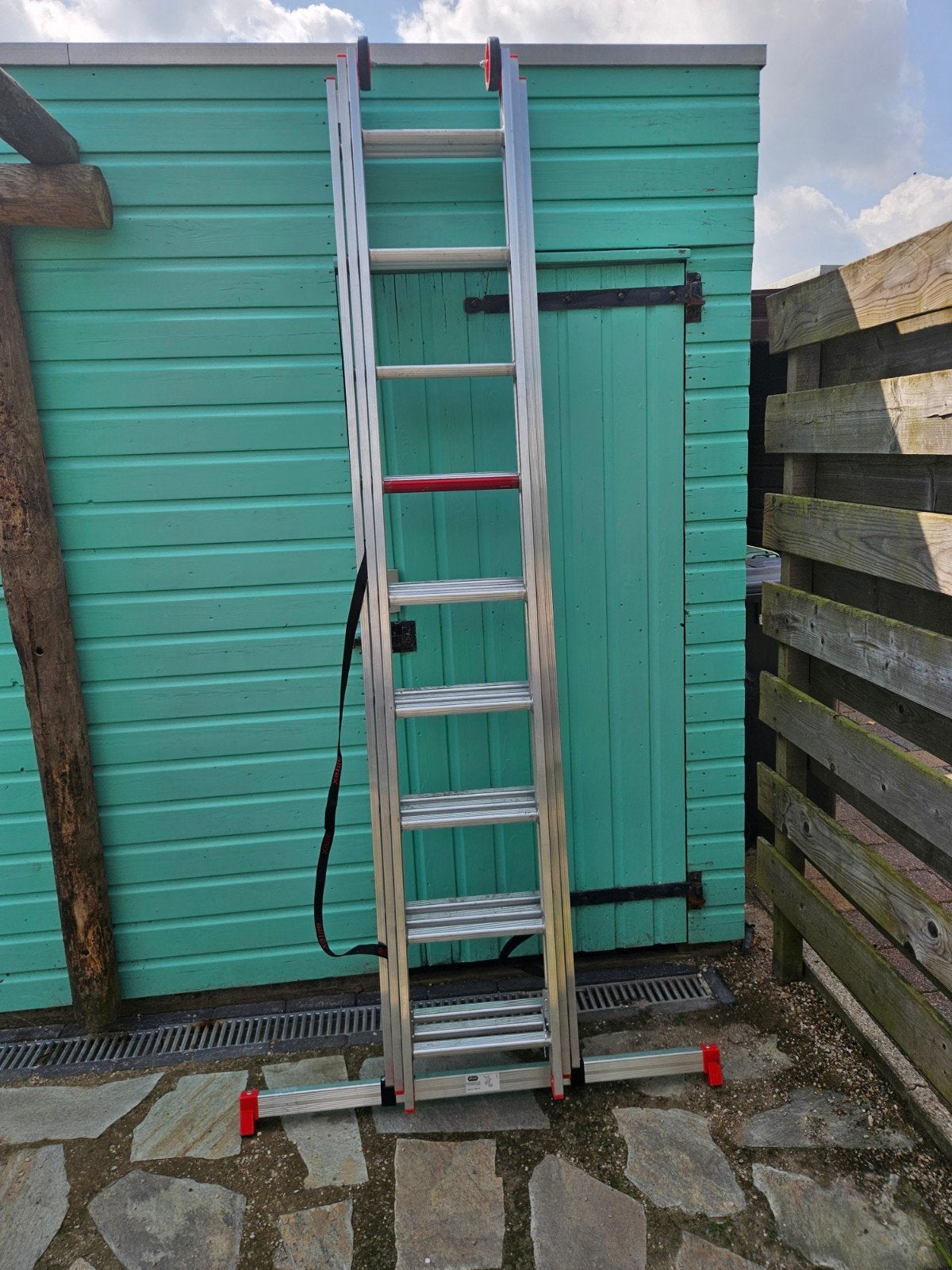 Altrex reformladder 3x9, Doe-het-zelf en Verbouw, Ladders en Trappen, Ophalen, Zo goed als nieuw, 4 meter of meer