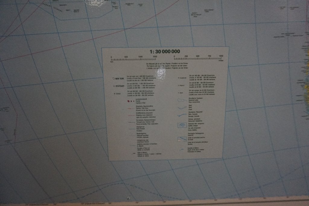 Landkaart wereldkaart bord magnetisch 142x99.5, Ophalen, Gelezen, 2000 tot heden, Landkaart
