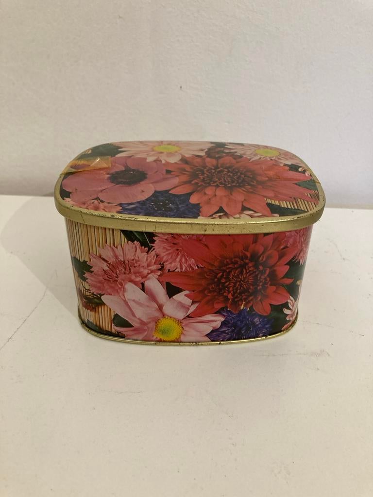 Vintage Côte d'Or blik met bloemenprint, Ophalen of Verzenden, Zo goed als nieuw