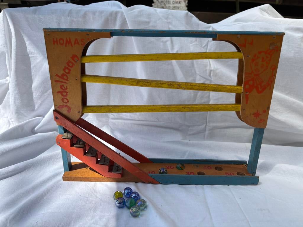 Ouderrwetse knikkerbaan, Antiek en Kunst, Antiek | Speelgoed, Ophalen