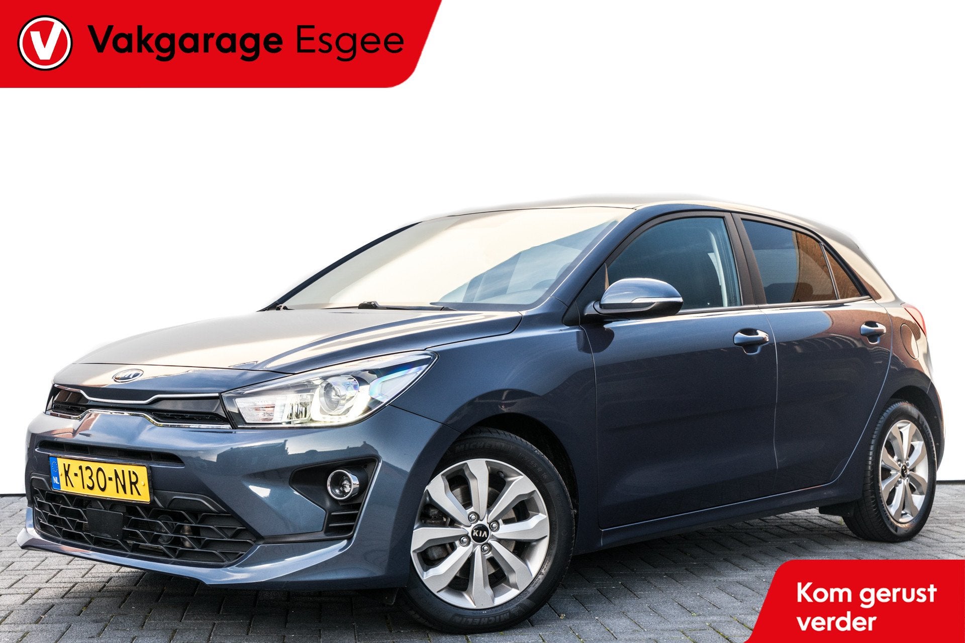 Kia Rio 1.0 120 PK T-GDi MHEV DynamicPlusLine | Automaat | N, Gebruikt, Met garantie (alle), Blauw, Origineel Nederlands