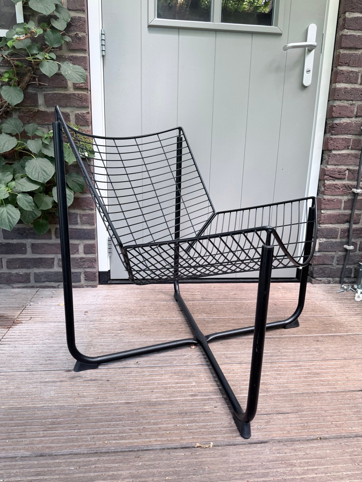 IKEA Järpen stoel design, zwart metaal. Solide, Huis en Inrichting, Ophalen, Gebruikt, Zwart, Metaal