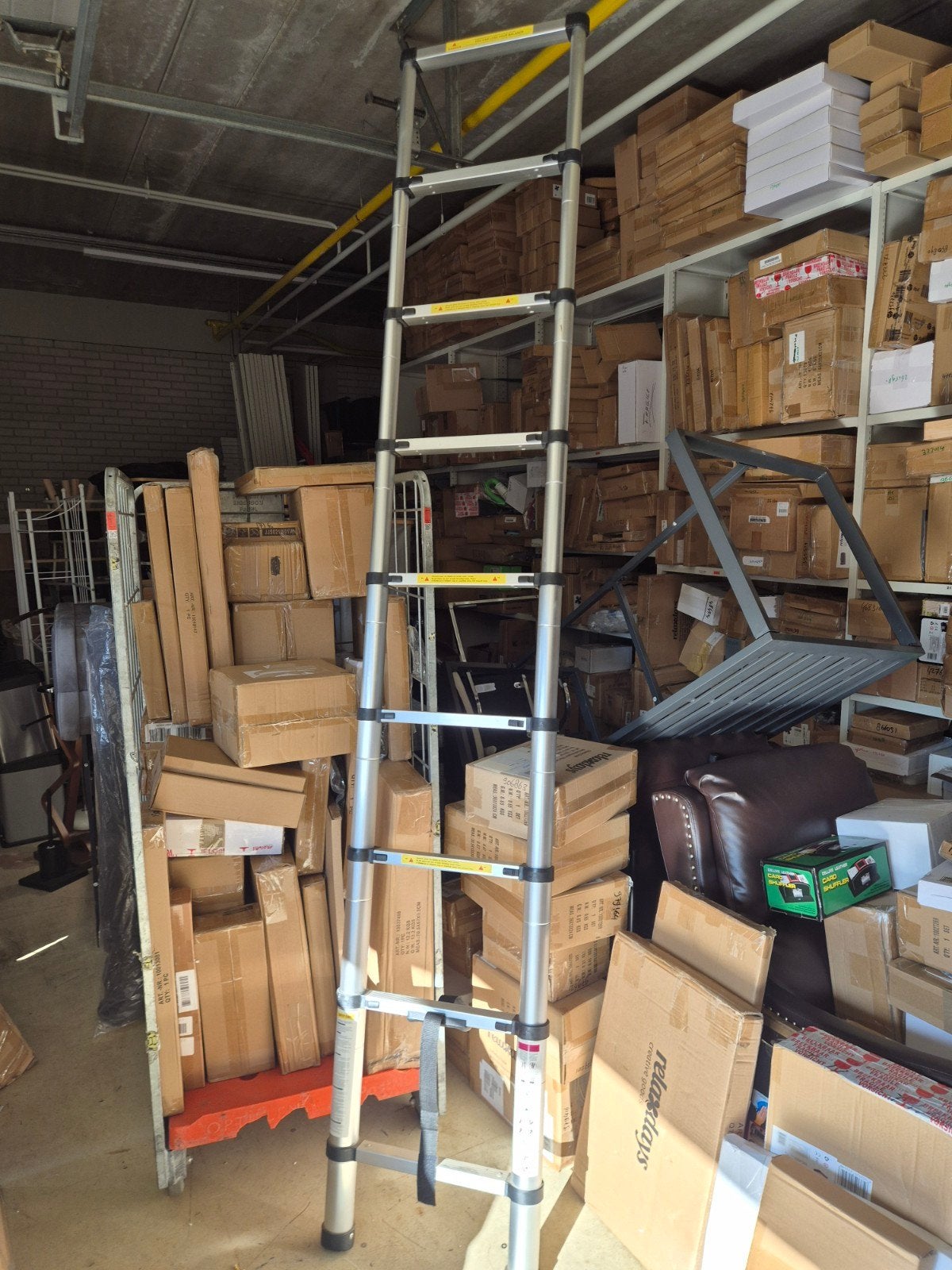 telescoop ladder, Ophalen of Verzenden, Zo goed als nieuw, 2 tot 4 meter