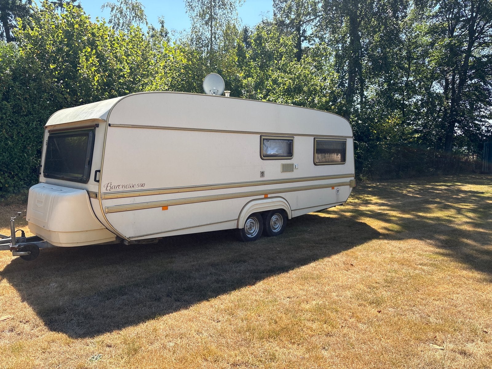Tabbert Baronesse 590 festival caravan met kenteken, Caravans en Kamperen, Particulier, 5 tot 6 meter, Tabbert