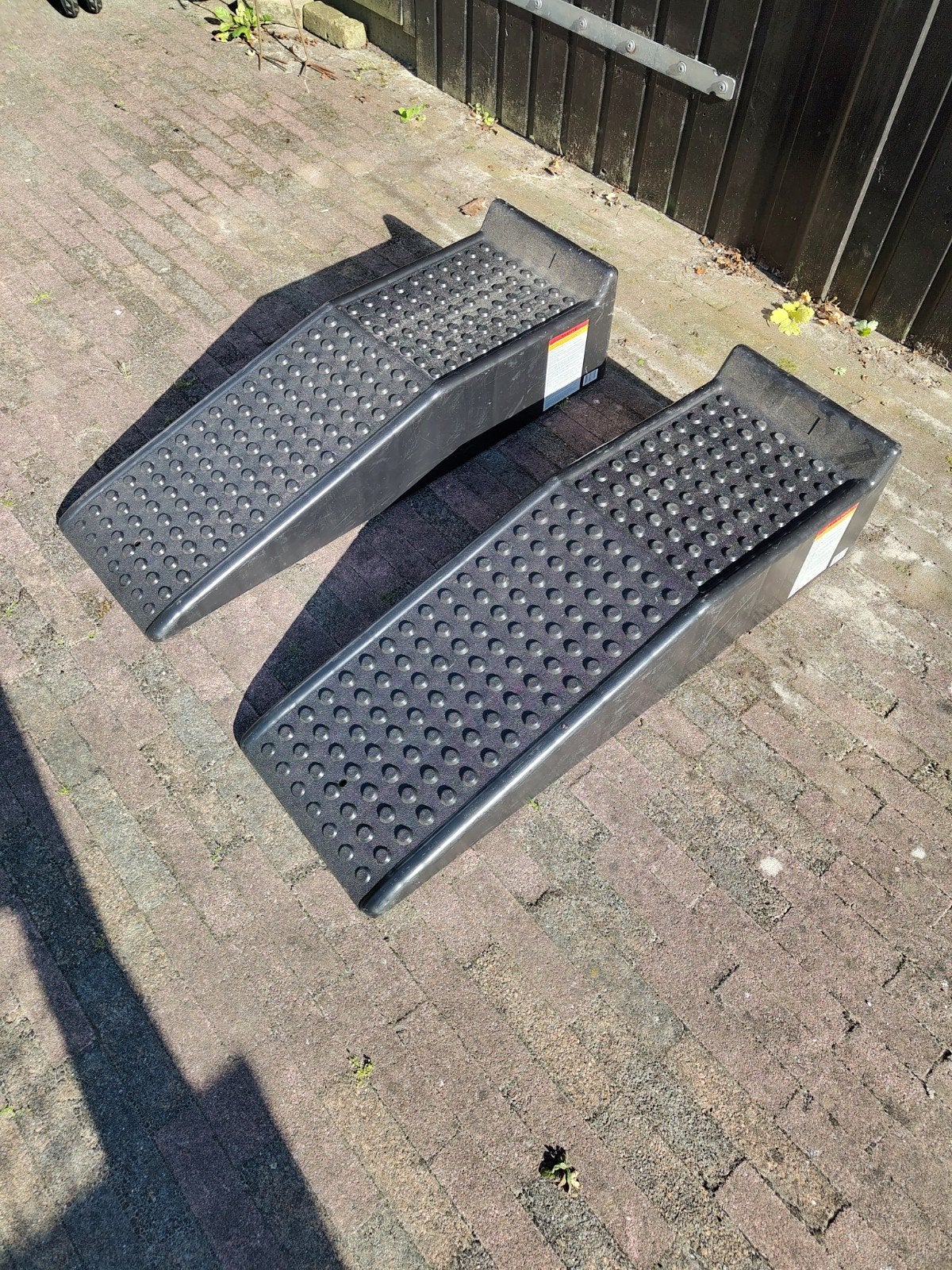 oprijbrug oprij bokken kunststof, Ophalen