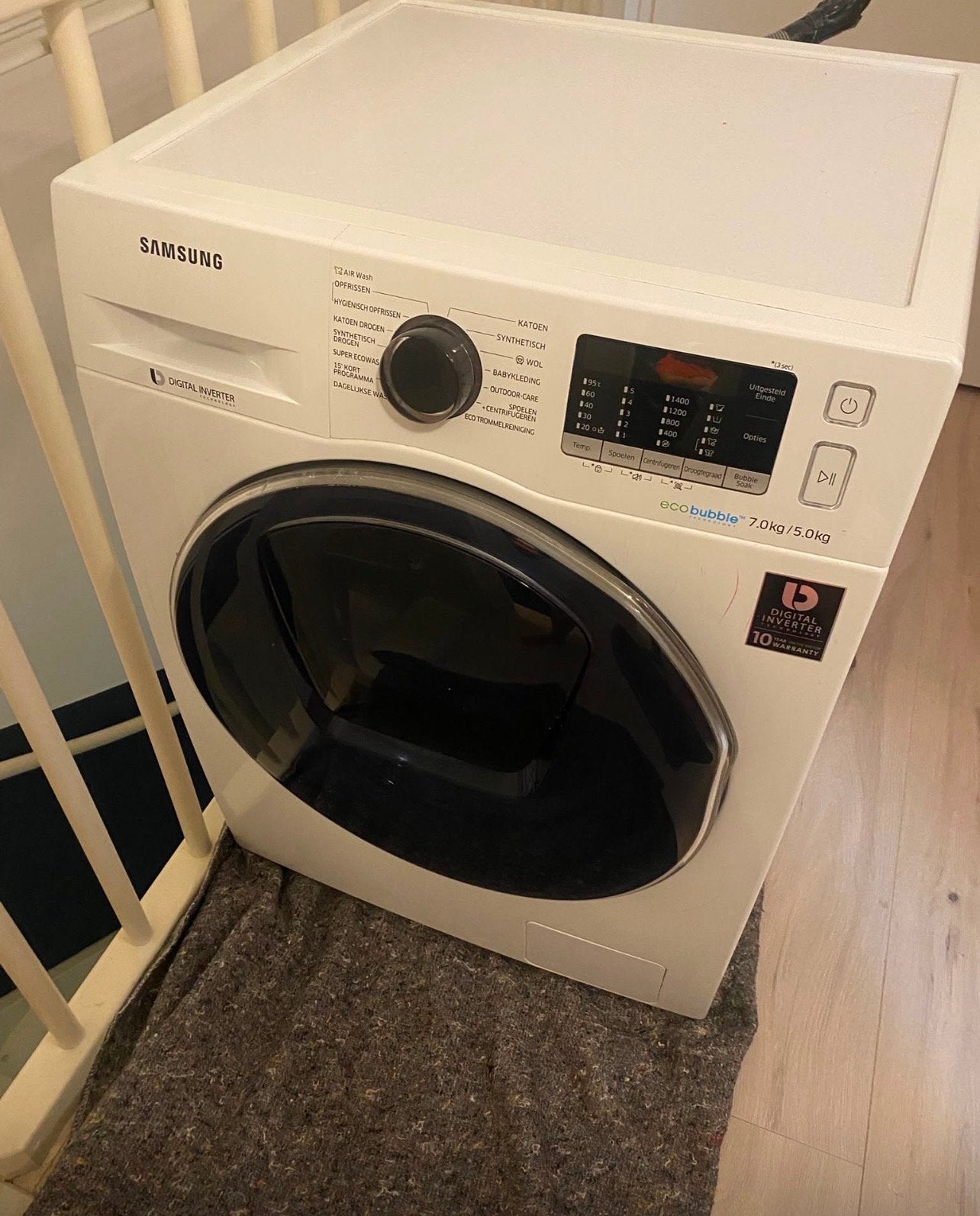 Samsung ecobubble wasmachine droger was-/droger in een, Witgoed en Apparatuur, 6 tot 8 kg, Ophalen, Gebruikt, 85 tot 90 cm