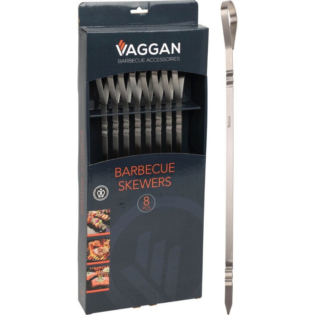 8x BBQ Vleespennen - Barbecue Spies - RVS - 41 cm - Nieuw, Ophalen of Verzenden, Nieuw, Overige merken