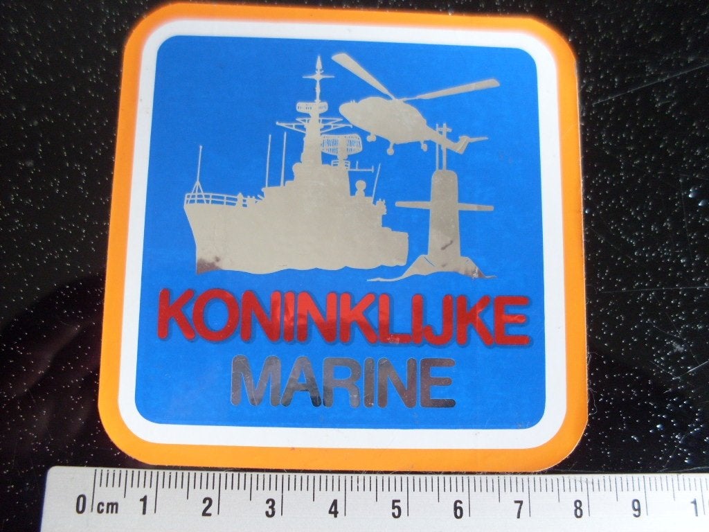 folie sticker koninklijke marine logo onderzeeer heli fregat, Verzenden, Zo goed als nieuw, Bedrijf of Vereniging