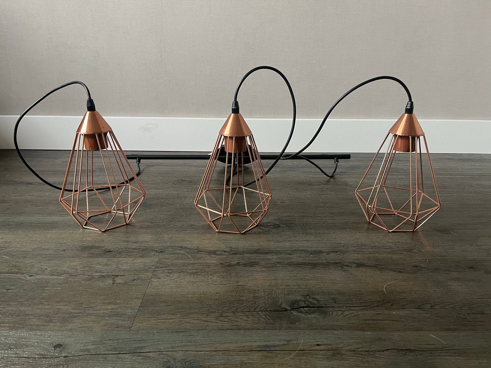 Industriële hanglamp koper van Eglo, Ophalen, Zo goed als nieuw, Metaal, 75 cm of meer