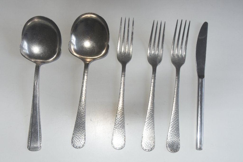 Opscheplepels + vorken Gero Zilmeta + mes Kempen & Begeer, Verzenden, Rvs of Chroom