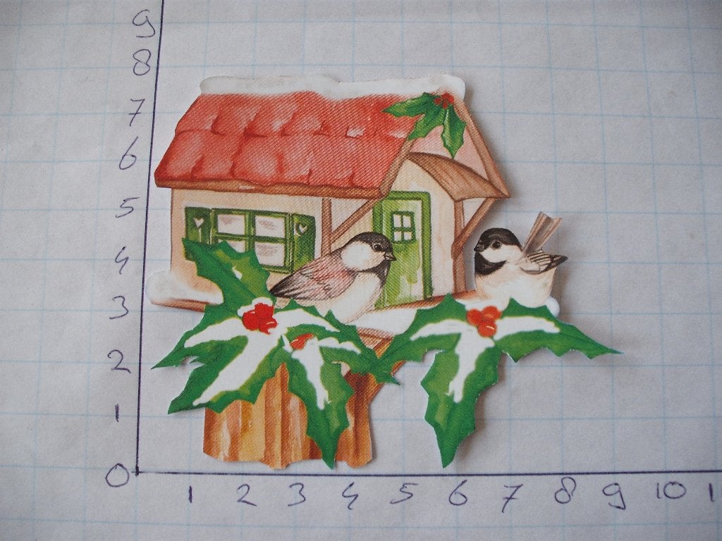 nr. 652 - uitgeknipt 3d plaatje kerst, Ophalen of Verzenden, Nieuw, Kerst, Knipvel