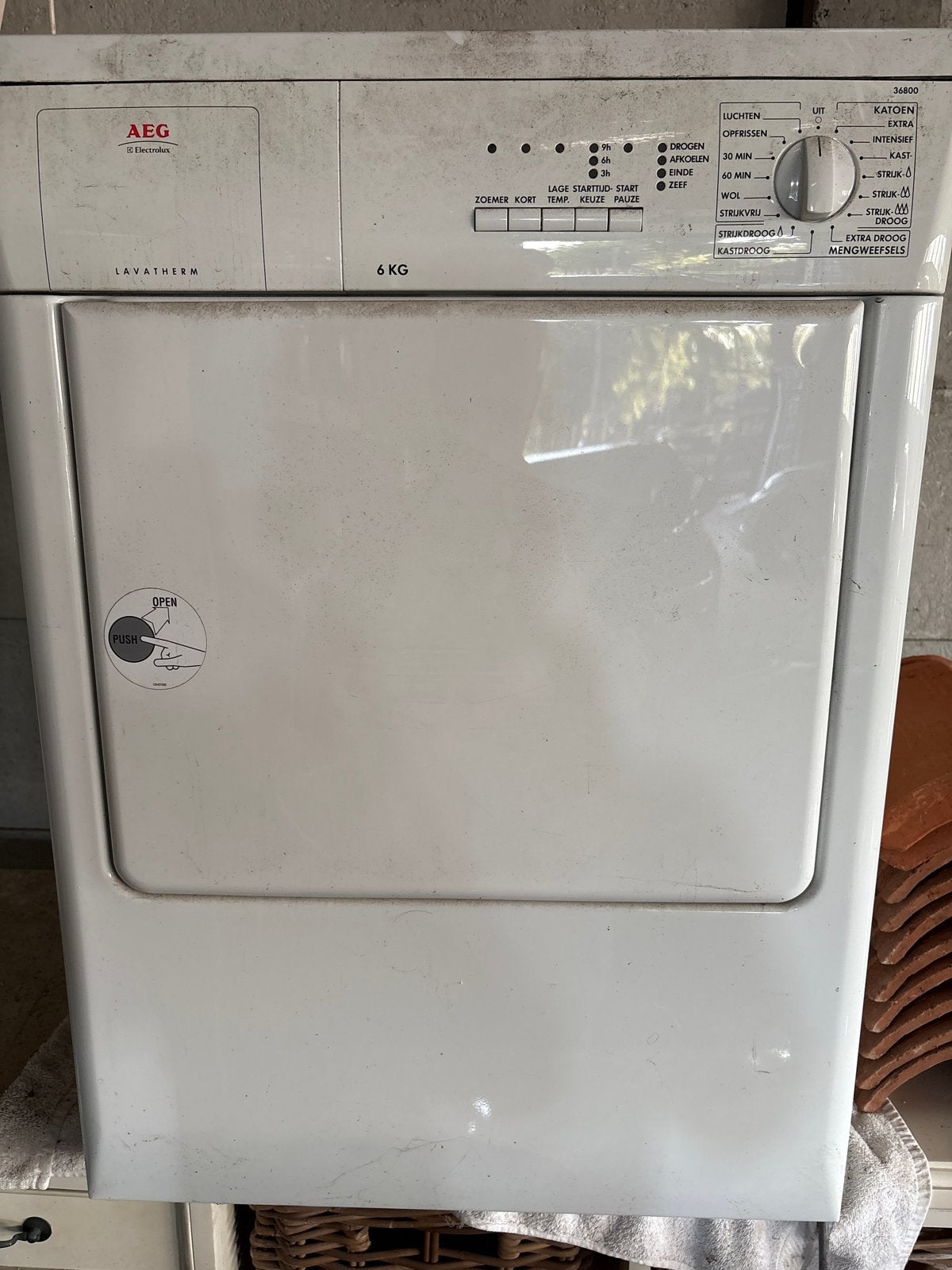 AEG Lavatherm 6 KG Wasdroger - Gebruikt, Ophalen, Wolprogramma, Gebruikt, Luchtafvoer