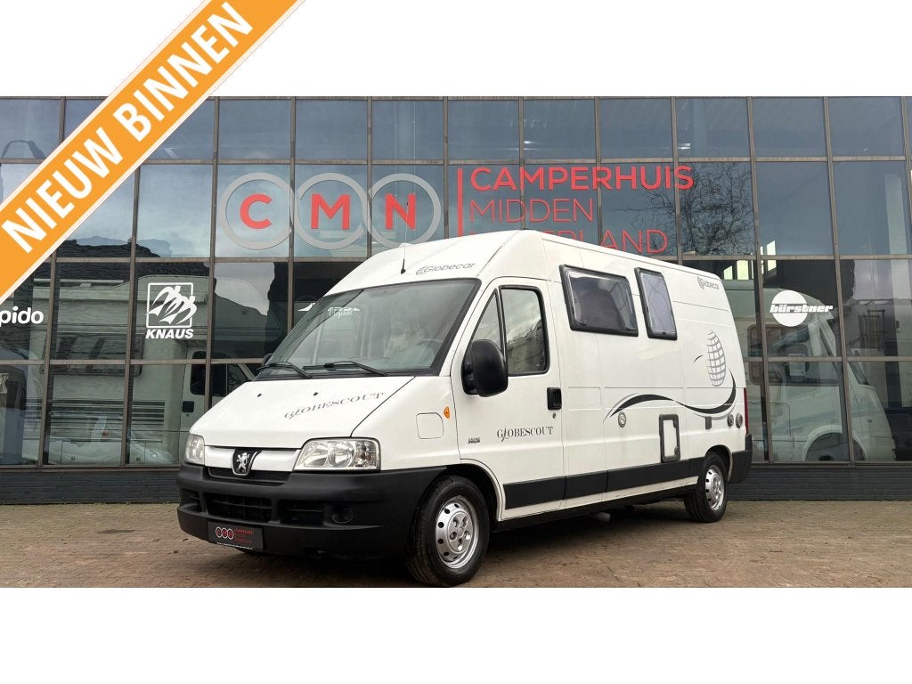 Globecar Globescout 560,Vastbed,Luifel, Caravans en Kamperen, Overige merken, Ringverwarming, Bedrijf, Tot en met 3