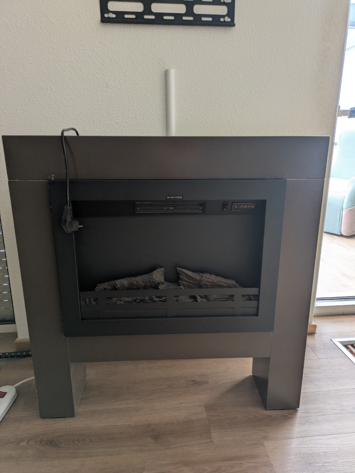 Elektrische sfeerhaard met ombouw, Ophalen, Zo goed als nieuw, Vrijstaande haard, Elektrische haard