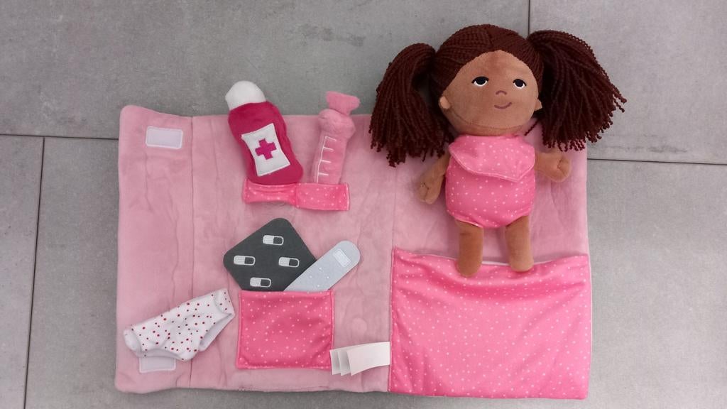 Nieuw leuke koffer met dokter zuster pop en accessoires, Ophalen of Verzenden, Nieuw