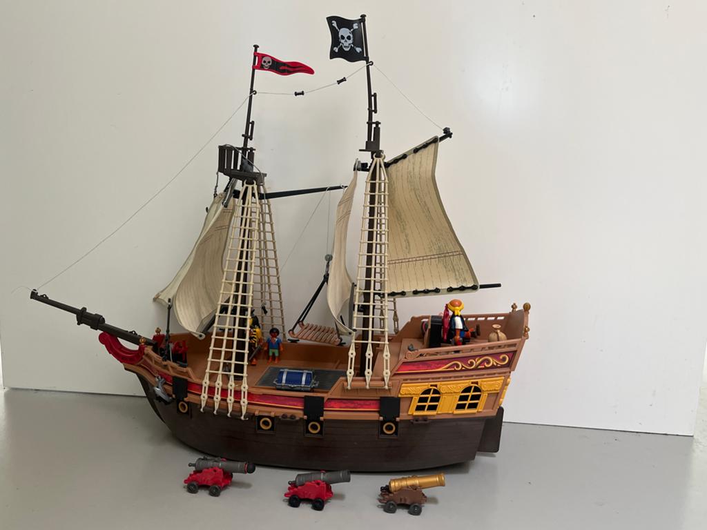 Playmobil Piratenschip 5135 met kanonnen en figuren, Ophalen, Zo goed als nieuw
