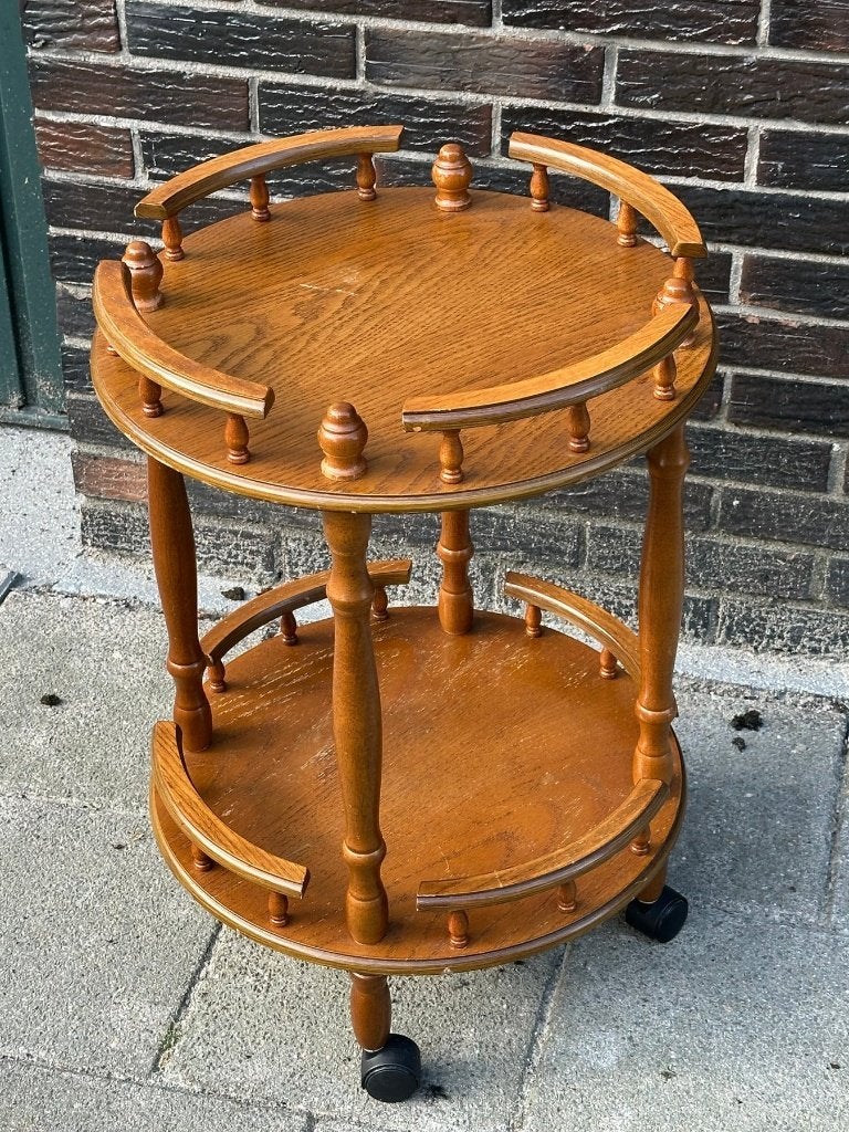 Wijntafel/Koffietafel met wielen, Ophalen of Verzenden