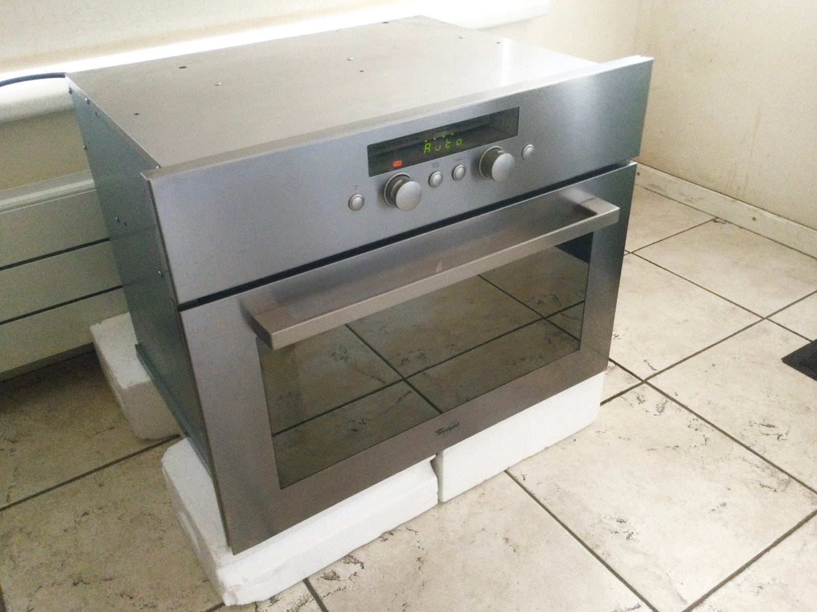 Whirlpool combimagnetron, Ophalen, Zo goed als nieuw, Inbouw, Draaiplateau
