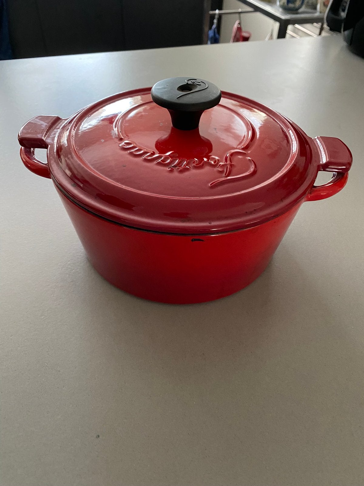 Gietijzeren pan Fontignac te koop, Ophalen of Verzenden, Zo goed als nieuw, Gietijzer