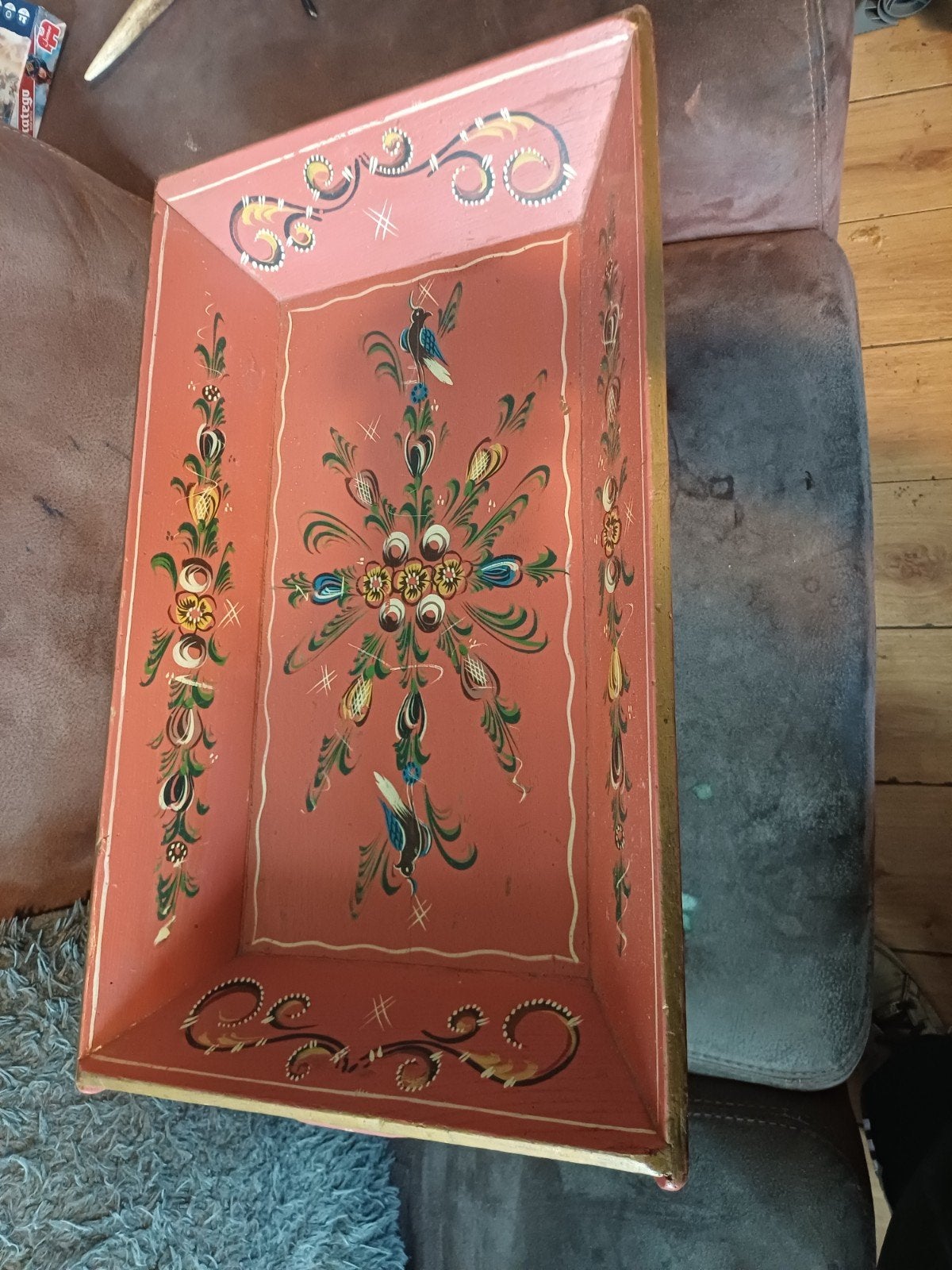 Antieke Hindelooper Bijzettafel - Handgeschilderd, Ophalen of Verzenden