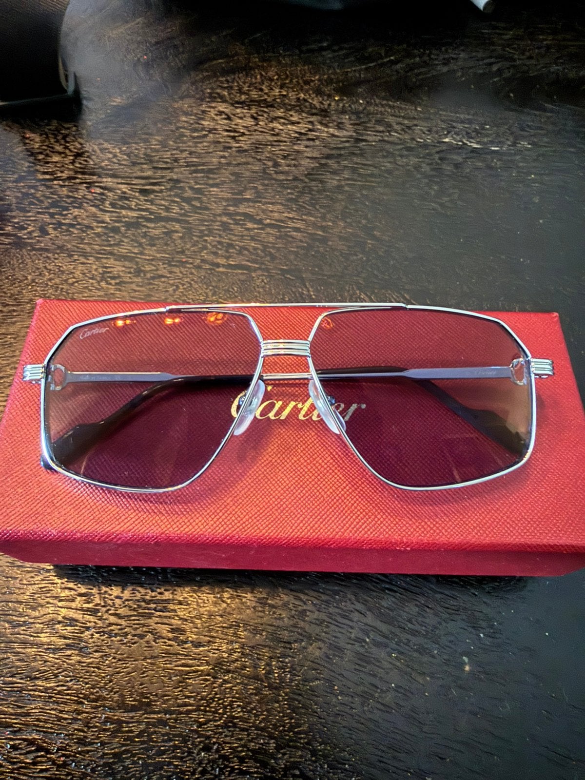 Cartier CT0270S 003 Aviator Zonnebril, Verzenden, Zo goed als nieuw, Overige merken