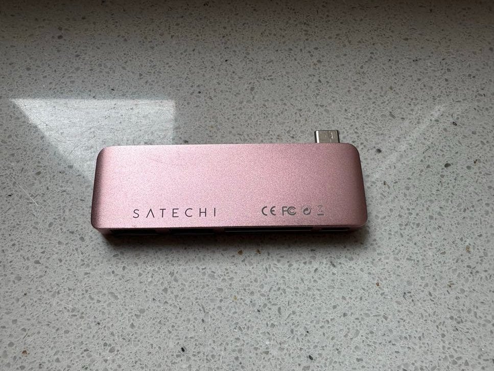 Satechi USB-C Hub Roségoud - HDMI, USB 3.0, SD, Micro SD, Ophalen of Verzenden, Zo goed als nieuw