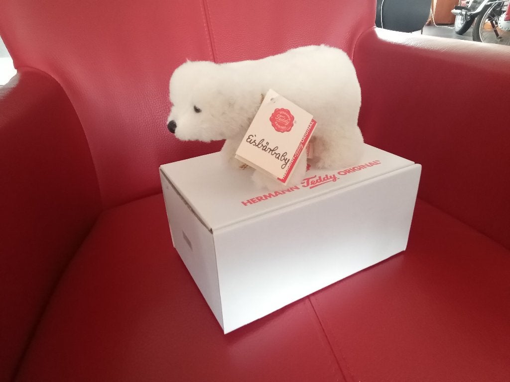 Hermann Teddy ijsbeertje Steiff Knut, Verzamelen, Beren en Cherished Teddies, Ophalen, Zo goed als nieuw, Stoffen beer, Steiff