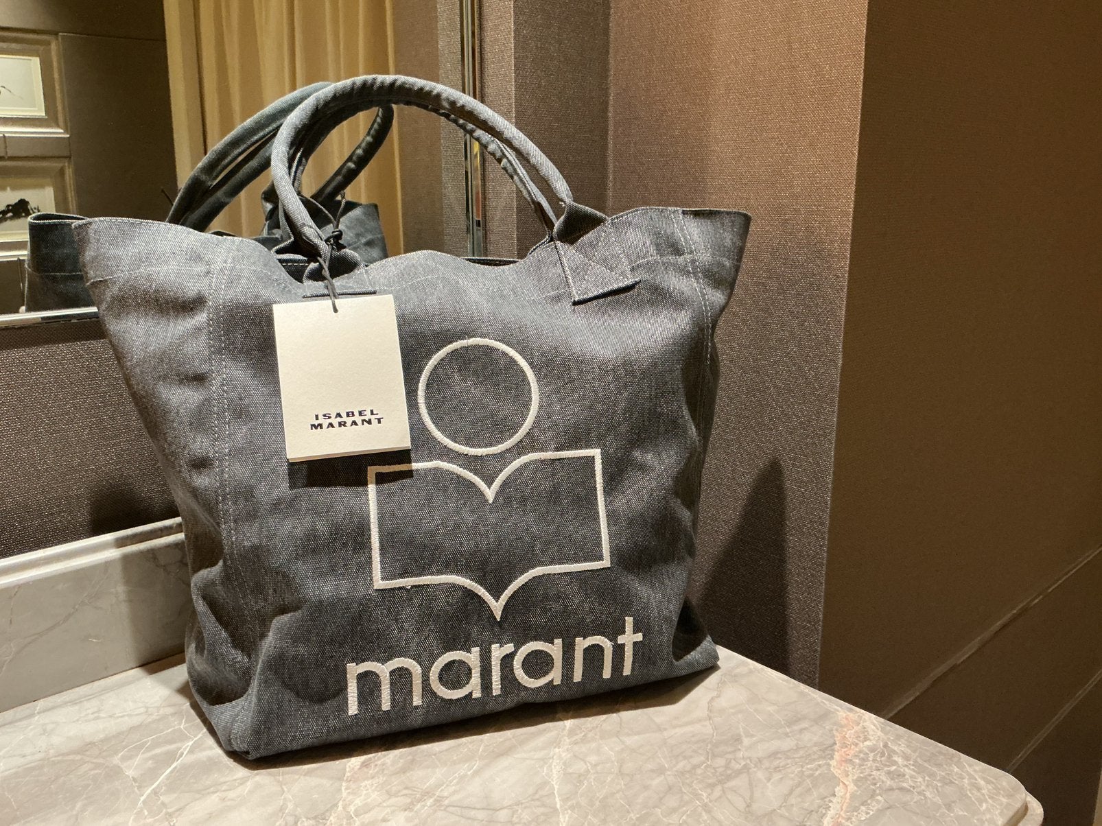 Isabel Marant shopper tas zwart denim nieuw met kaartjes!, Ophalen of Verzenden, Nieuw, Zwart, Shopper