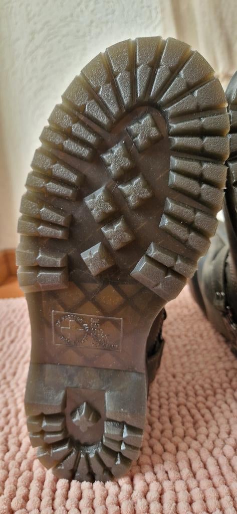 Dr. Martens biker boots, maat 41, charcoal grey leer, Kleding | Dames, Schoenen, Ophalen of Verzenden