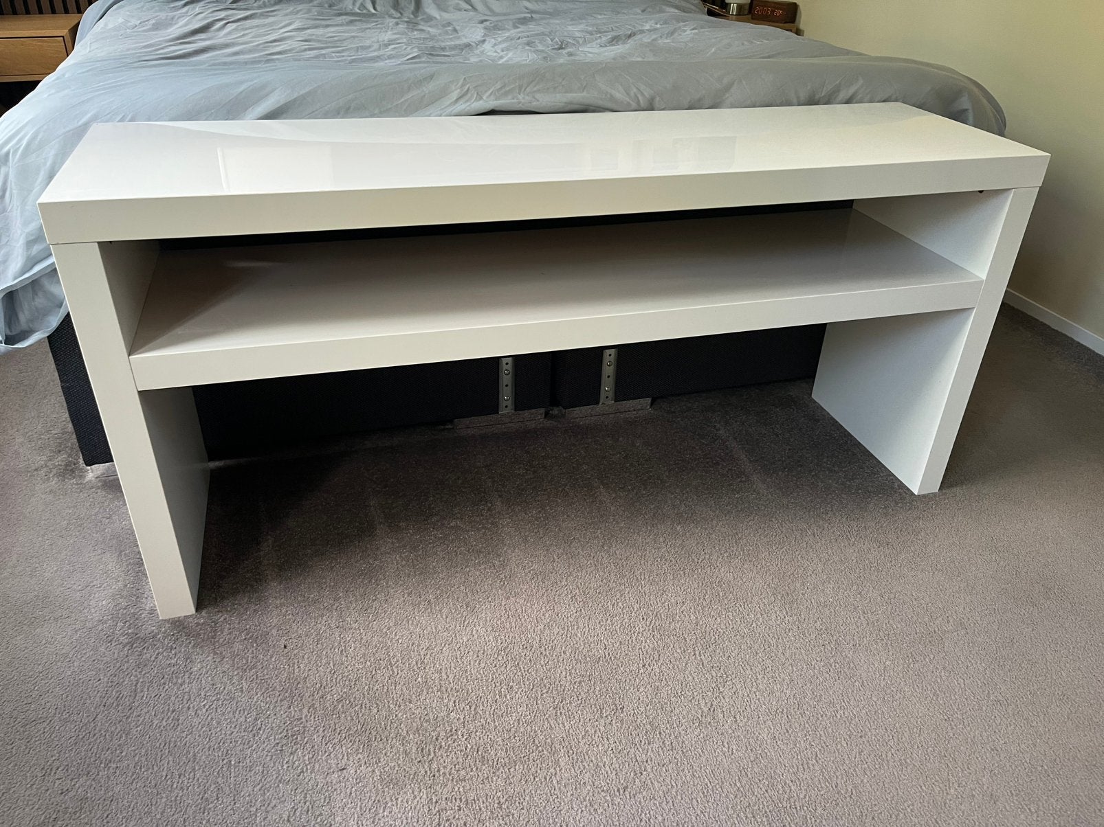 Ikea sidetable/dressoir/tv meubel, Huis en Inrichting, 100 tot 150 cm, Zo goed als nieuw, Ophalen, Ikea Lack hoogglans wit
