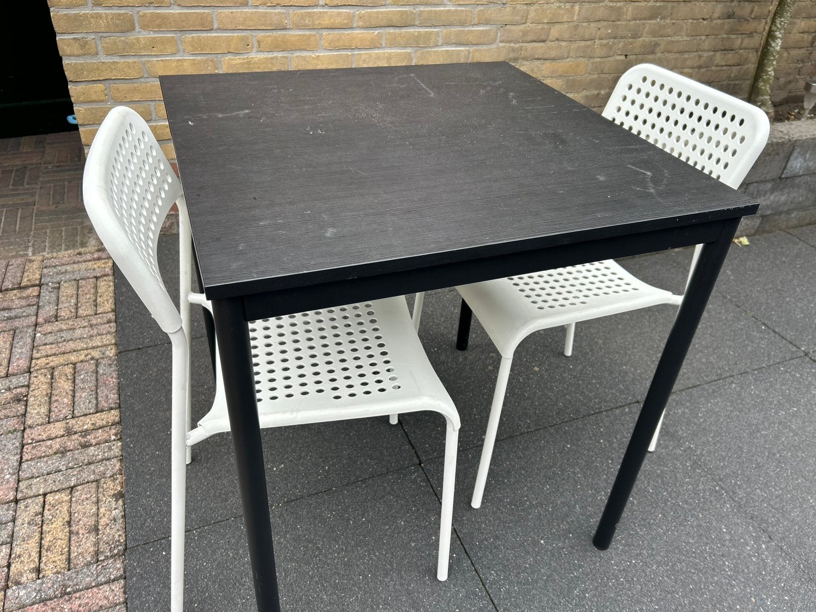 ikea tafel en stoelen, Tuin en Terras, Tuinsets en Loungesets, Ophalen of Verzenden, Zo goed als nieuw, 2 zitplaatsen