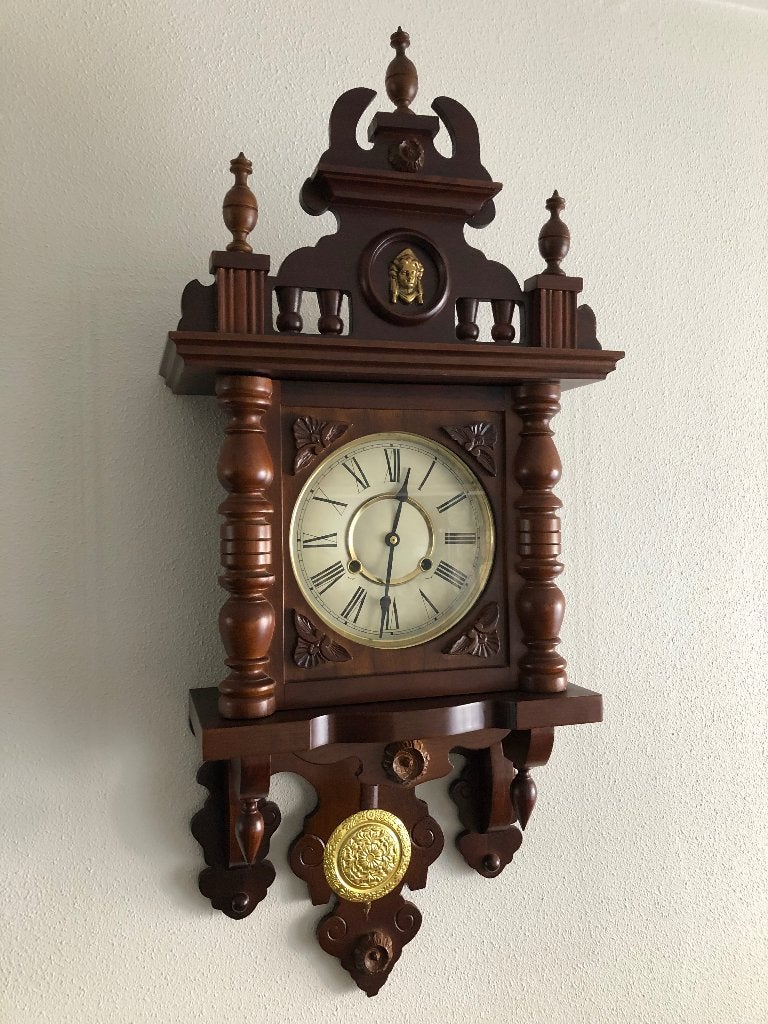 Wandklok Vrijslinger Reproductie (14), Ophalen, Bruin, Antiek, Analoog